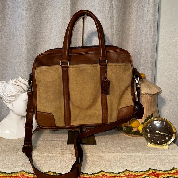 Coach Other - COACH Bleecker Metropolitan Bag Tote/ Lap Top Leather and Canvas HTF Men/Women